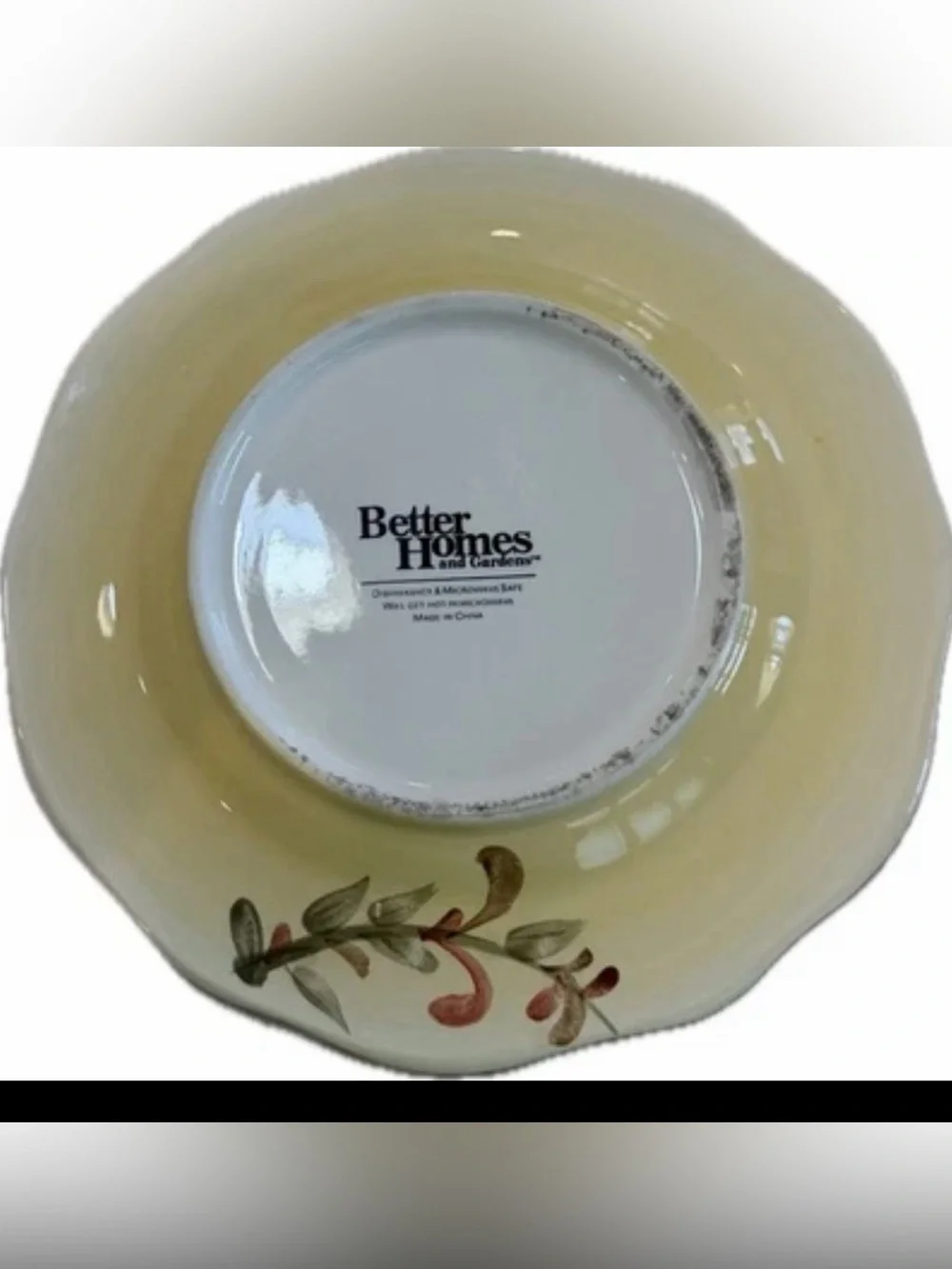 Vtg Better Homes & Gardens Tuscan Retreat Soup/Cereal Bowl 8” Scalloped Edge